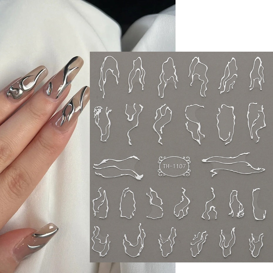 Lady Glams 3D Nail Stickers - Elevate Your Nail Art