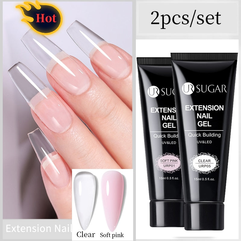 UR SUGAR 15ml Verlängerungsgel Set Acryl Schnellaufbau Nagel Maniküre Set Gel