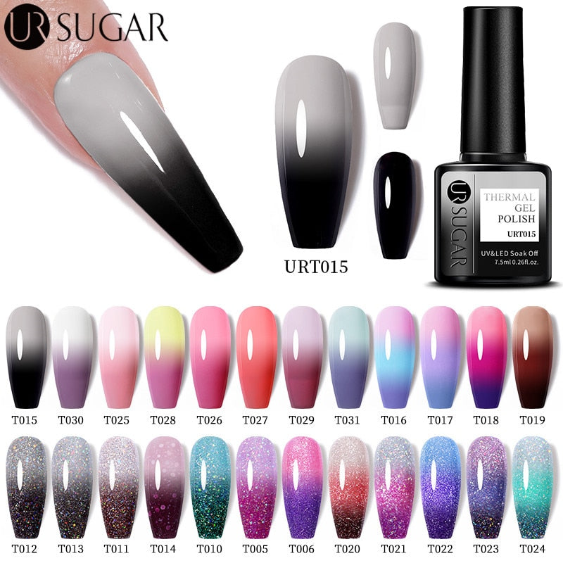 Lady Glams Presents UR SUGAR Thermal Color Changing Gel Nail Polish Temperature Color-Changing