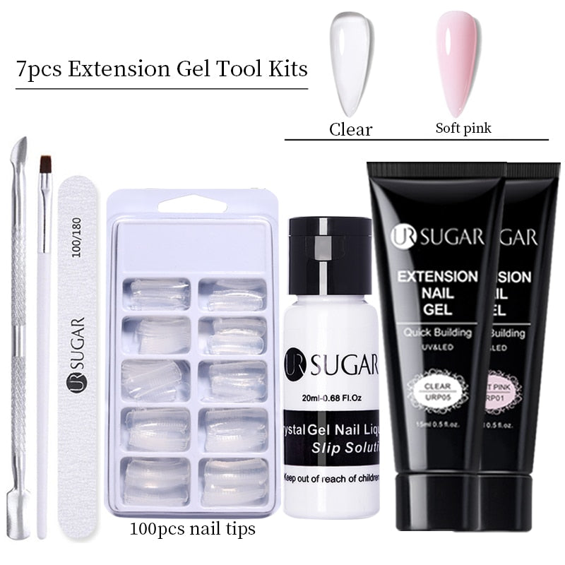 UR SUGAR 15ml Extension Gel Set Acrylic Quick Building Nail Manicure Set Gel