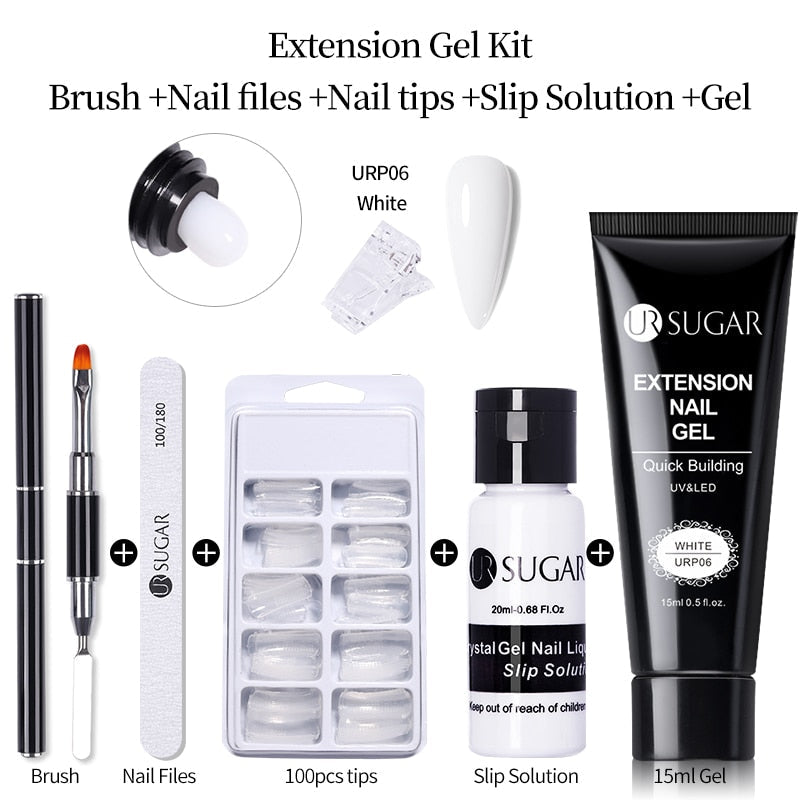 UR SUGAR 15ml Extension Gel Set Acrylic Quick Building Nail Manicure Set Gel